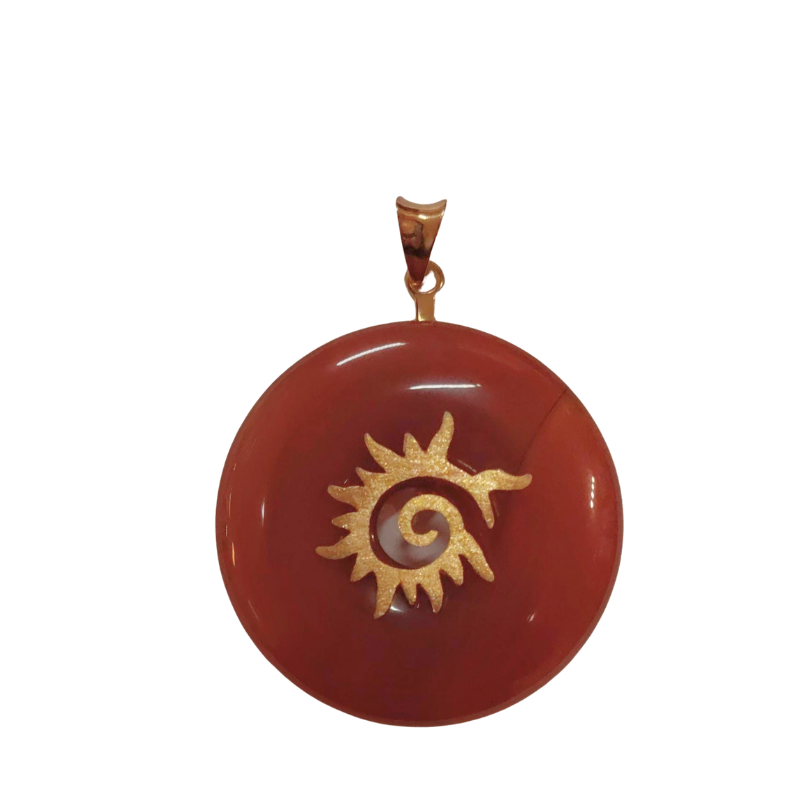 Donuthalter Sonnenspirale gold mattiert