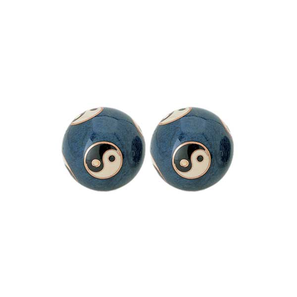 Qi Gong Kugeln Yin Yang blau klein