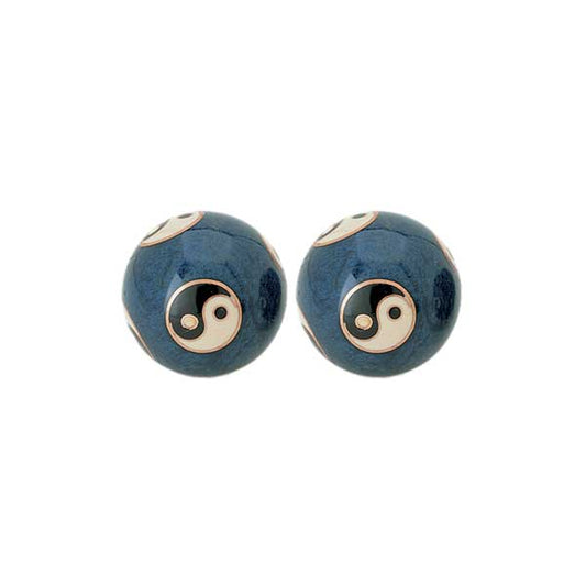 Qi Gong Kugeln Yin Yang blau klein