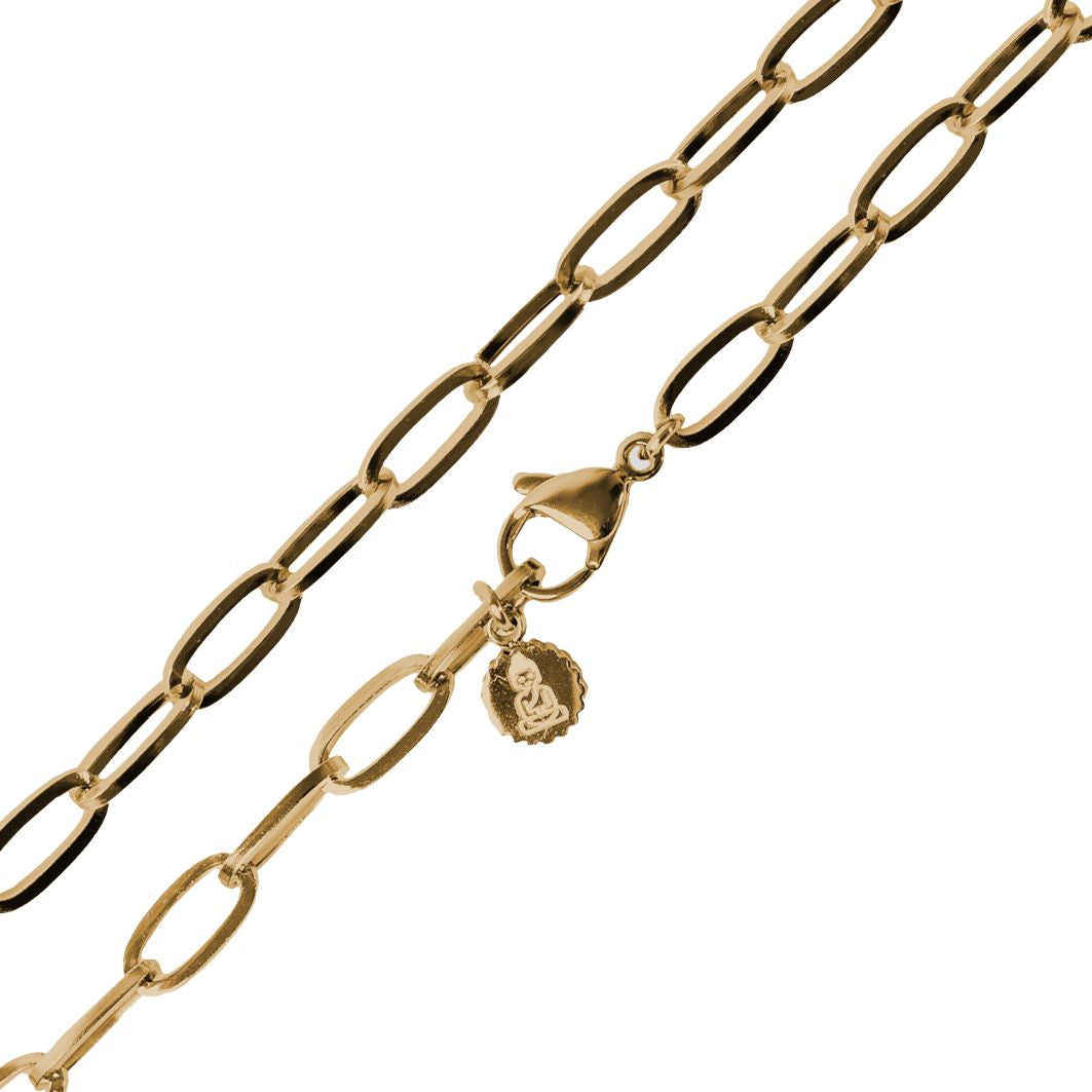 Glückshalskette für Charms - vergoldet 55 cm
