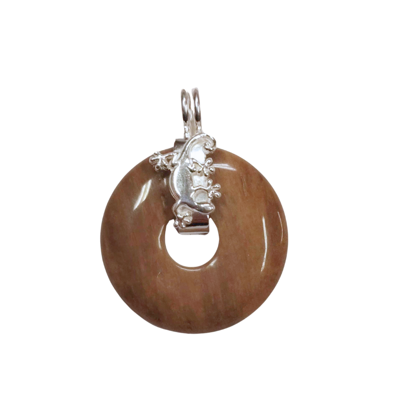 Donuthalter Schanier-Clip Gecko silber