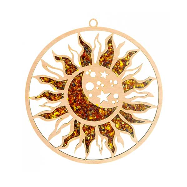 Bernstein Suncatcher Sonne und Mond groß