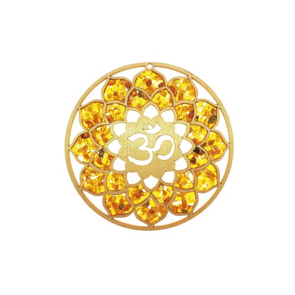 Bernstein Suncatcher Kronenchakra mit OM