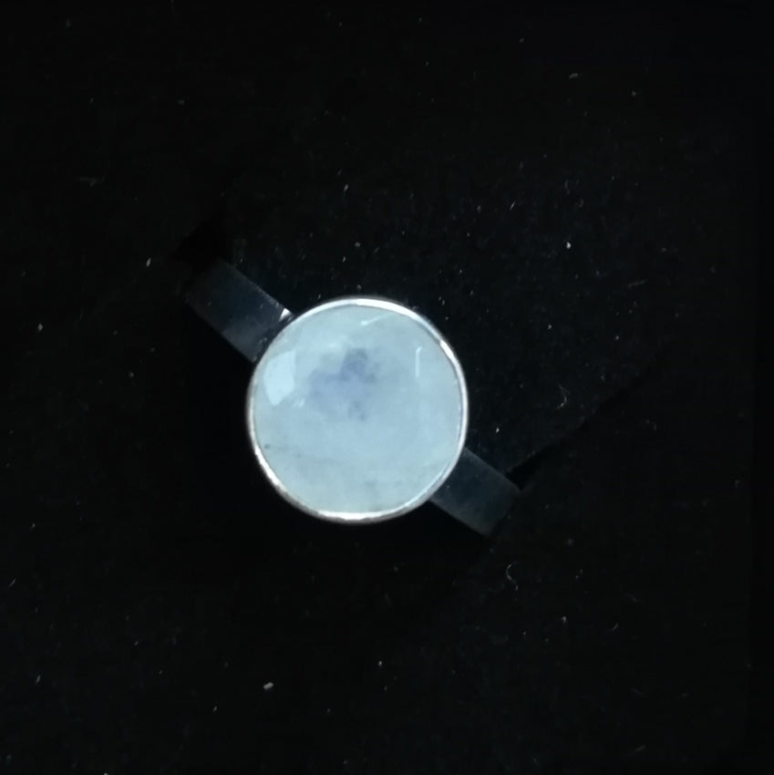 Ring Labradorit facettiert in Größe 55