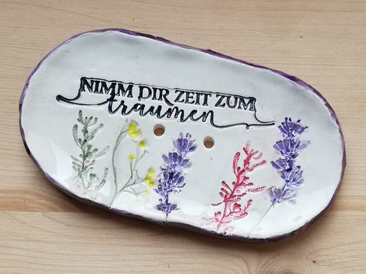Seifenschale "Kräuter" oval