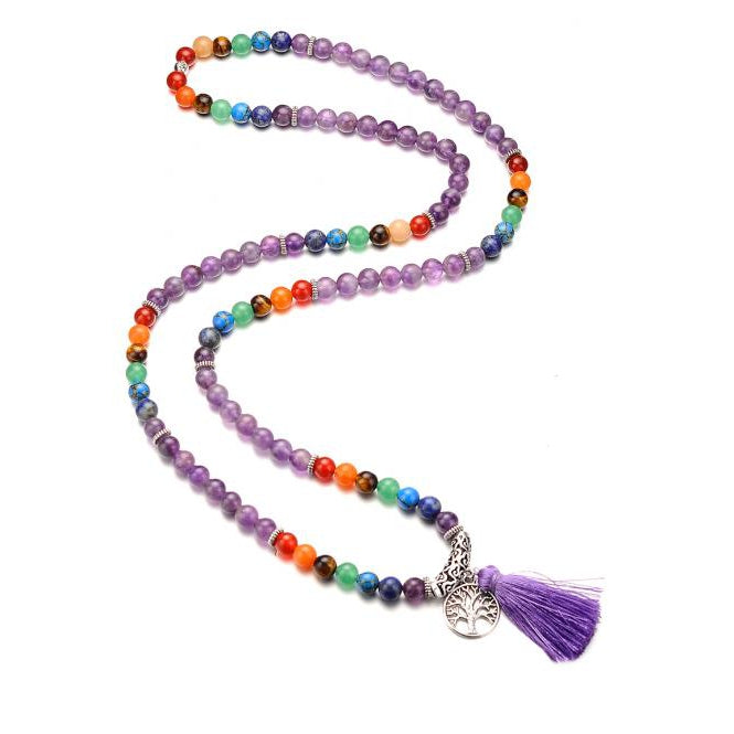 Regenbogen Amethyst Stein-Mala