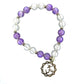 Kronen-Chakra Armband - Amethyst & Bergkristall