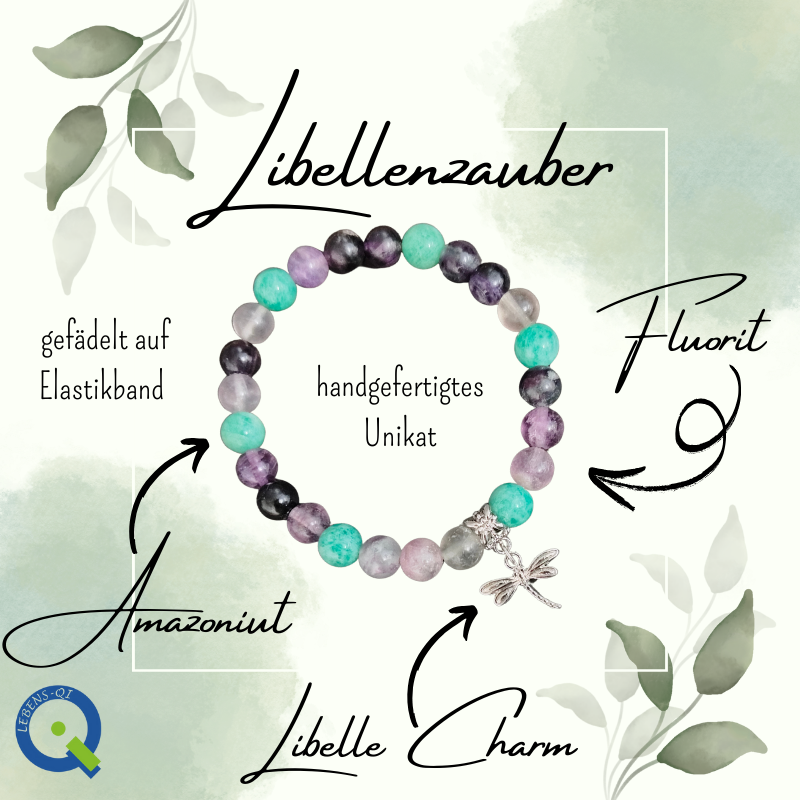 Stein Armband - Libellenzauber
