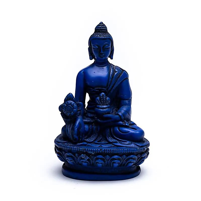 Medizinbuddha sitzend dunkelblau