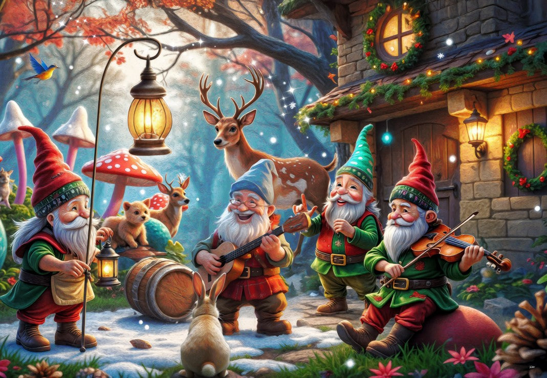 Verzauberte Weihnachten in den Wäldern - 1000 Teile Puzzle