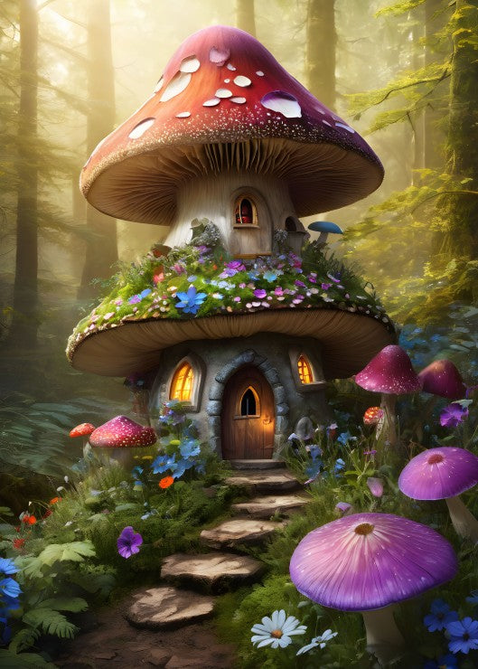 Pilzhaus im Unterholz - 500 Teile Puzzle