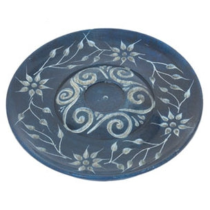 Runder Räucherhalter blau