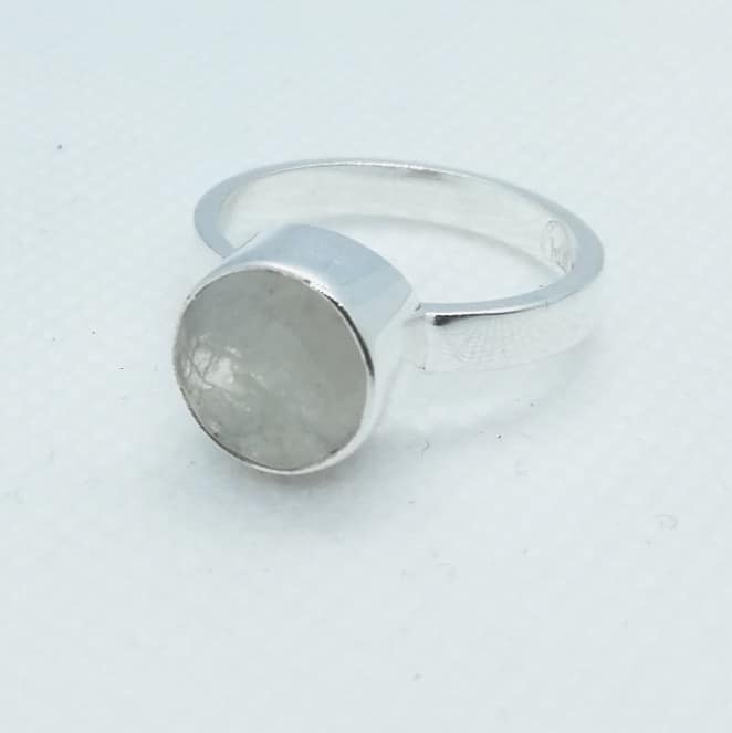 Ring Labradorit facettiert in Größe 55