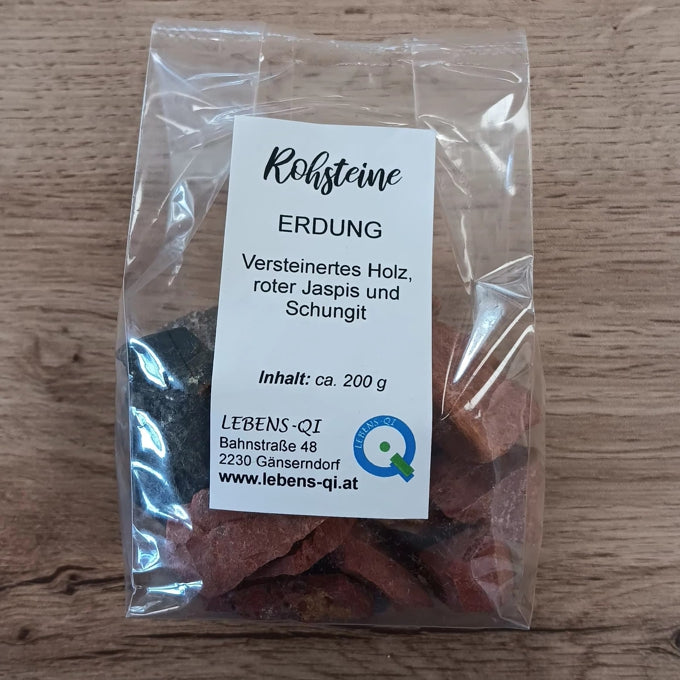 Rohsteinmischung Erdung