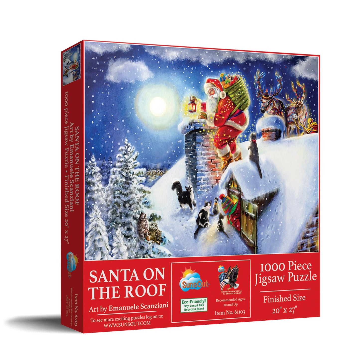 Santa on the Roof - 1000 Teile Puzzle