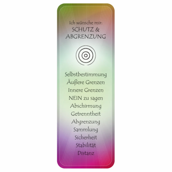 Wunscherfüllung Affirmationskärtchen Schutz & Abgrenzung