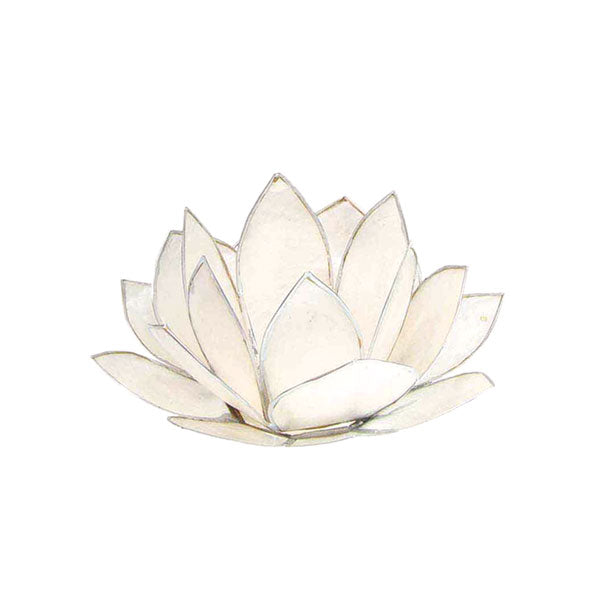 Lotusblüte Teelichthalter weiss