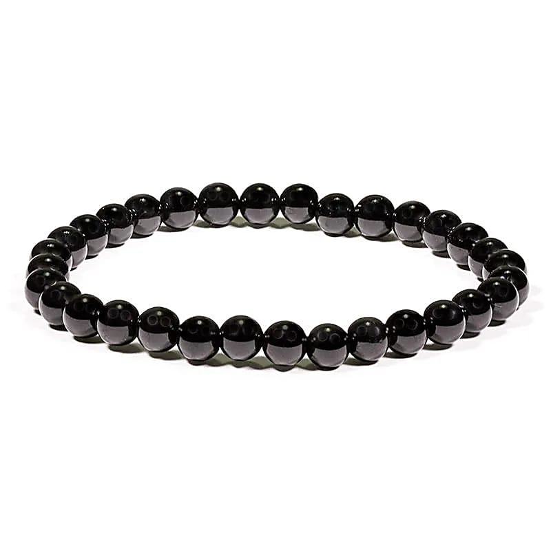 Kugelarmband Turmalin schwarz 5 mm