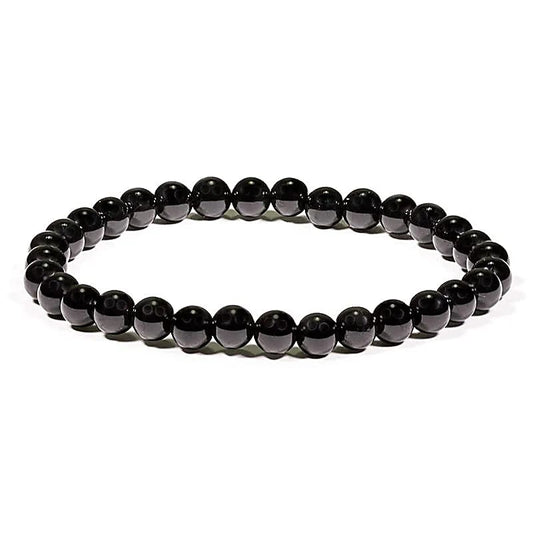 Kugelarmband Turmalin schwarz 5 mm