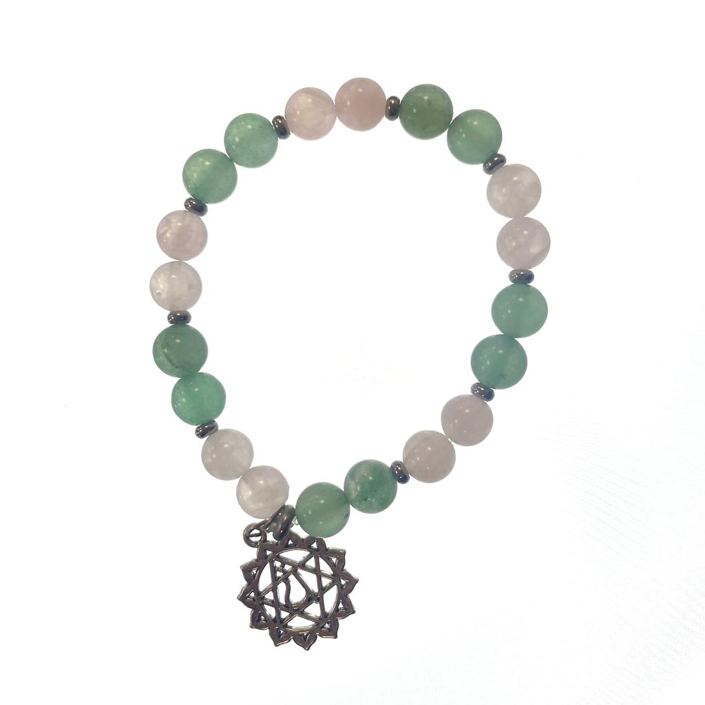Herz-Chakra Armband - Rosenquarz & Aventurin