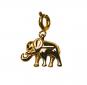 Elefant Glückscharm - vergoldet 